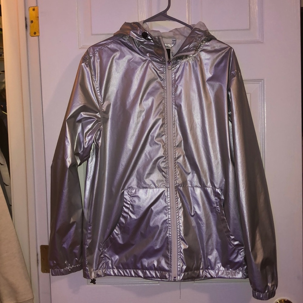 Silver windbreaker